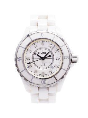 Chanel Diamond White Dial Watch